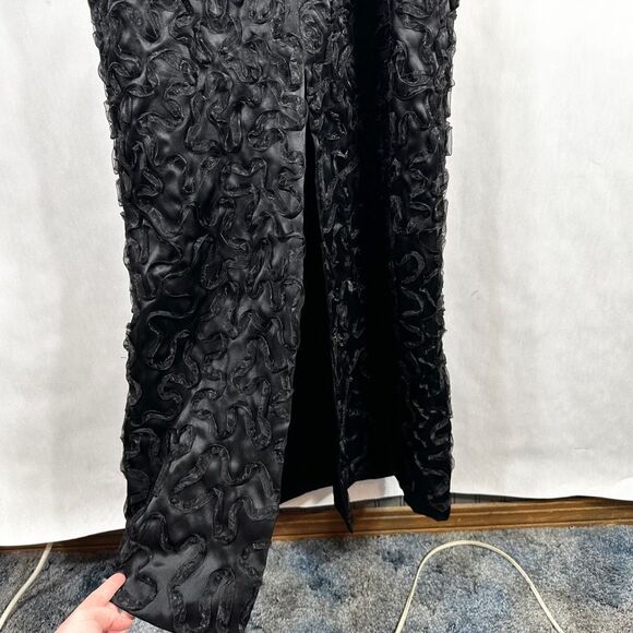 Vintage Chetta B Size 6 Evening Gown Silk‎ Ruffled Full Length Dress Formal 1459 - Picture 10 of 13